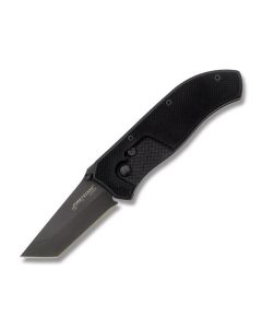 First Edge 1350 Tracklock Assisted Opening Folding Black Coated Tanto Plain Blade