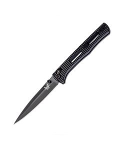 Benchmade Knives Black Fact Folding Knife with Black Anodized 6061-T6 Aluminum Handle and Black Coated CPM-S30V Stainless Steel 3.95" Spear Point Blade Model 417