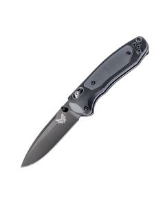 Benchmade Knives Mini Boost Folding Knife with Black Grivory Handle and Black Coated CPM-S30V Stainless Steel 3.1" Drop Point Blade Model 595BK