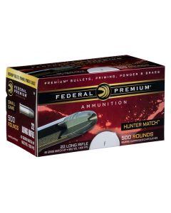 Federal Premium 22 Long Rifle 40 Grain Match Tip Hollow Point 500 Rounds