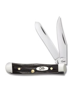 Case Tiny Trapper 2.375" with Jigged Buffalo Horn Handles and Tru Sharp Surgical Steel Plain Edge Blades Model 65022