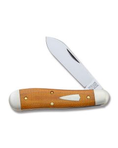 Tidioute Cutlery Jack 3.50" with Natural Canvas Micarta Handles and 1095 Carbon Steel Plain Edge Blades Model 562118