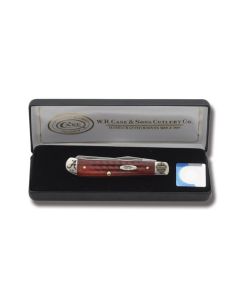 Case University of Alabama 2015 National Champions Mini Trapper 3.50" with Red Jigged Bone Handles and Tru-Sharp Surgical Steel Plain Edge Blades Model AL15-CA784