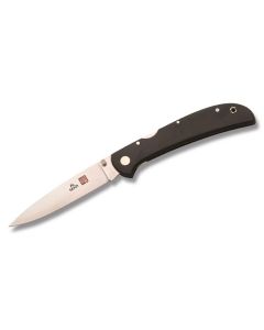 Al Mar Eagle Ultralight Folder with Black Linen Micarta Handle and Satin Coated AUS-8 Stainless Steel 4" Drop Point Blade Model 1005UBK2