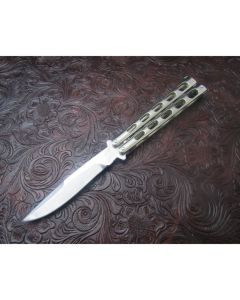 Benchmade 239 ballisong 4.125 inch blade with stainless handles 440-C stainless steel blade plain blade edge