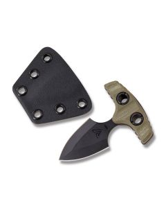 Atlas Dynamic Defense N.O.C. Push Dagger Fixed Blade with OD Green G-10 Handle and Black Coated CPM-S30V Stainless Steel 1.875" Dagger Blade with Black Kydex Sheath Model AT002OD