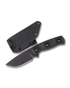 Atlas Dynamic Defense Harbinger S Fixed Blade with Black G-10 Handle and Black Coated CPM-S30V Stainless Steel 3.50" Drop Point Plain Edge Blade with Black Kydex Sheath Model AT004B