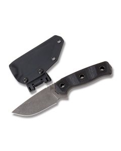 Atlas Dynamic Defense Harbinger S Fixed Blade with Black G-10 Handle and Black Coated CPM-S30V Stainless Steel 3.50" Drop Point Plain Edge Blade with Black Kydex Sheath Model AT004T