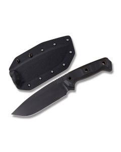 Atlas Dynamic Defense Harbinger Rex Fixed Blade with Black G-10 Handle and Black Coated CPM-S30V Stainless Steel 6" Drop Point Plain Edge Blade with Black Kydex Sheath Model REX16-004