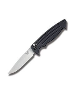 Benchmade Knives Mini Reflex II Automatic Knife with Black Anodized 6061-T6 Aluminum Handle and Satin Coated 154CM Stainless Steel 3.188" Drop Point Plain Edge Blade Model 2551