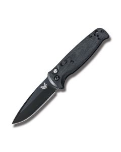 Benchmade Knives 4300BK CLA Automatic Knife with Black G-10 Handle and Black Coated 154CM Stainless Steel 3.439" Drop Point Plain Edge Blade Model 4300BK