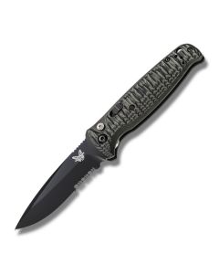 Benchmade Knives 4300SBK1 CLA Automatic Knife with Green G-10 Handle and Black Coated 154CM Stainless Steel 3.439" Drop Point Plain Edge Blade Model 4300SBK1