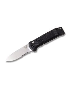 Benchmade Knives Casbah Automatic Knife with Black Grivory Handle and Satin Coated CPM-S30V Stainless Steel 3.439" Drop Point Partially Serrated Edge Blade Model 4400S