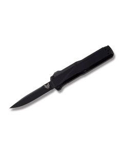 Benchmade Knives 4600DLC Phaeton Automatic Knife with Black Anodized 6061-T6 Aluminum Handle and Black DLC Coated CPM-S30V Stainless Steel 3.439" Drop Point Plain Edge Blade Model 4600DLC