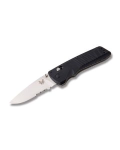 Benchmade Knives 5400S Serum Dual Action Automatic Knife with Black G-10 Handle and Satin Coated 154CM Stainless Steel 3.439" Drop Point Partially Serrated Edge Blade Model 5400S