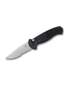 Benchmade Knives 9051S AFO II Automatic Knife with Black Anodized 6061-T6 Aluminum Handle and Satin Coated 154CM Stainless Steel 3.563" Drop Point Partially Serrated Edge Blade Model 9051S