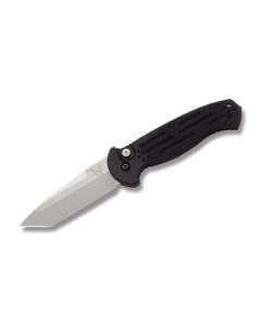 Benchmade Knives 9052 AFO II Automatic Opening Knife with Black Coated 6061 Aluminum Handle and Satin Coated 154CM Stainless Steel 3.563" Tanto Tip Plain Edge Blade Model 9052