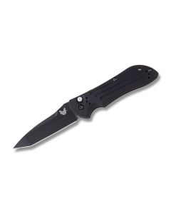 Benchmade Knives 9101BK Stryker Automatic Knife with Black Anodized 6061-T6 Aluminum Handle and Black Coated 154CM Stainless Steel 3.563" Tanto Tip Plain Edge Blade Model 9101BK