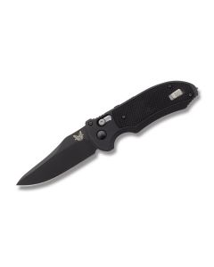 Benchmade Knives 9170BK Triage Automatic Knife with Black G-10 Handle and Black Coated N680 Stainless Steel 3.625" Drop Point Plain Edge Blade Model 9170BK