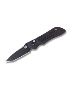 Benchmade Knives 9501BK Mini Stryker Automatic Knife with Black Anodized 6061-T6 Aluminum Handle and Black Coated 154CM Steel 3" Tanto Tip Plain Edge Blade Model 9510BK