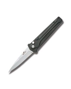 Bear Ops Bold Action III Automatic Knife with Black Anodized Aluminum Handle and Bead Blast Coated 14C-28N Sandvik Steel 3.75" Spear Point Plain Edge Blade Model AC-350-AIBK-S