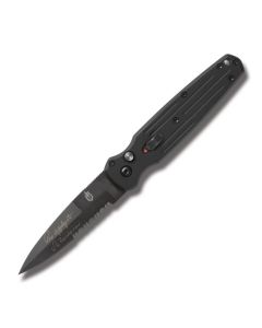 Gerber Applegate Covert Automatic Knife with Black Anodized Aluminum Handle and Black Coated CPM-S30V Stainless Steel 3.75" Spear Point Partially Serrated Edge Blade Model 30-000137