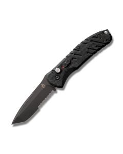 Gerber Propel Automatic Knife with Black G-10 Handle and Black Coated 420HC Stainless Steel 3.50" Tanto Tip Partially Serrated Edge Blade Model 30-000842