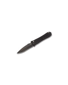 SOG Spec Elite I Automatic Knife with Black Anodized Aluminum Handle and Black Titanium Nitride Coated AUS-8 Stainless Steel 3.50" Drop Point Plain Edge Blade Model SE-52