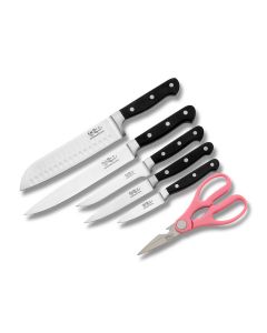 Hen and Rooster 6pc Kitchen Knife Set with Bonus Shears