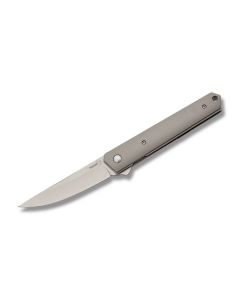 Boker Plus Kwaiken Flipper Folder with Titanium Handle and VG-10 Stainless Steel 3.75" Drop Point Plain Edge Blade Model 01BO296