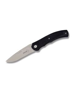 Boker Plus A2 42 Mini Folding Knife with Black G-10 Handle and Satin Coated VG-10 Stainless Steel 2.938" Drop Point Plain Edge Blade Model 01BO356