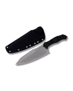 Boker Plus M2 Fixed Blade with Black G-10 Handle and Stonewash Coated 440C Stainless Steel 5.938" Clip Point Plain Edge Blade with Black Kydex Sheath  Model 02BO056