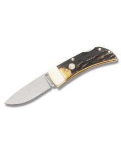 Boker Fine Gentleman's Lockback  2.50" with Genuine Stag Handle and Solingen Stainless Steel Plain Edge Blade Model 111006