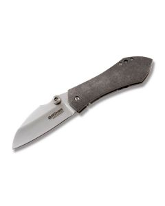 Boker Special Run Anso 67 Titan Folding Knife with Titanium Handle and Satin Coated N690 Stainless Steel 3.439" Sheepsfoot Plain Edge Blade Model 110320