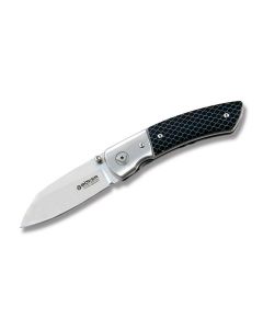 Boker Model 10 CG with Black C-Tec Handle and Satin Coated CPM-154 Stainless Steel 3.125"  Sheepsfoot Plain Edge Blade Model 111653