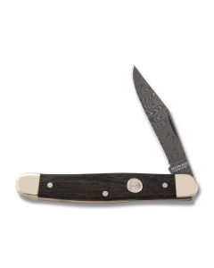 Boker Classic Damascus Stockman with Bog Oak Wood Handle and Damascus Steel Clip Point Plain Edge Blade Model 117477DAM