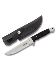 Boker Vollintegral XL Grenadilla with Grenadialla Handle and 440C Stainless Steel 5.625" Clip Point Plain Edge Blade and Leather Belt Sheath Model 121638