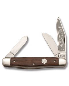 Boker Tree Brand Premium Stockman 4" with Rosewood Handle and Solingen Steel Plain Edge Blades Model 117474