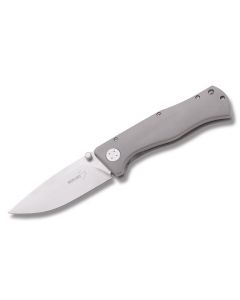 Boker Plus Epicenter Titanium Framelock with Satin Finish Titanium Handle and VG-10 Stainless Steel 3.50" Spear Point Plain Edge Blade Model 01BO170