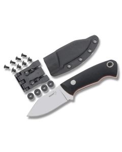 Boker Plus PSK with Black G-10 Handle and 12C27 Stainless Steel 3" Spear Point Plain Edge Blade and Kydex Sheath Model 02BO267