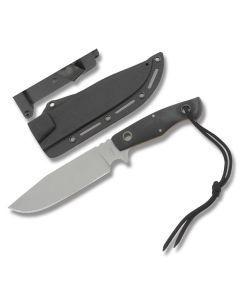 Boker PlusRold with Black Micarta Handle and Stainless Steel 6.25" Drop Point Plain Edge Blade and Kydex Sheath Model 02BO272