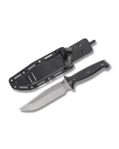 Benchmade Knives 119 Arvensis  with Black G-10 Handles and Satin Coated 154CM Stainless Steel 6.439" Clip Point Plain Edge Blade Model 119