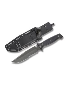 Benchmade Knives 119SBK Arvensis with Black G-10 Handles and Black Coated 154CM Stainless Steel 6.439" Clip Point Partly Serrated Edge Blade Model 119SBK