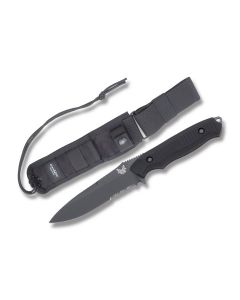 Benchmade Knivs 140SBK Nimravus with Black 6061-T6 Aluminum Handles and Black Coated 154CM Stainless Steel 4.5" Drop Point Partly Serrated Edge Blade Model 140SBK