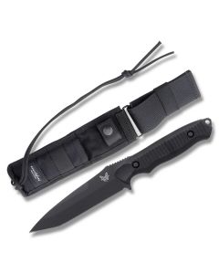 Benchmade Knives 141BK Nimravus with Black Coated 6061-T6 Handles and Black Coated154CM Stainless Steel 4.50" Tanto Plain Edge Blade Model 141BK