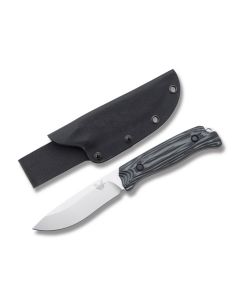 Benchmade Knives 15001-1 Saddle Mountain Skinner with Black and Gray G-10 Handles with Satin Coated CPM-S30V Stainless Steel 4.188" Drop Point Plain Edge Blade Model 15001-1