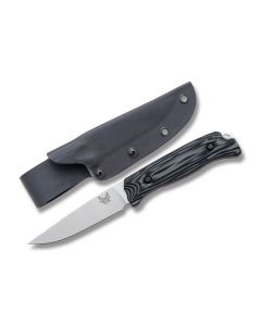 Benchmade Knives 15007-1 Saddle Mountain Hunter with Black and Gray Handles and  CPM-S30V Stainless Steel 4" Drop Point Plain Edge Blade Model 15007-1