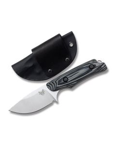 Benchmade Knives 15016-1 Hidden Canoyn Hunter with Black and Gray G-10 Handles and Satin Coated CPM-S30V Stainless Steel 2.625" Drop Point Plain Edge Blade Model 15016-1