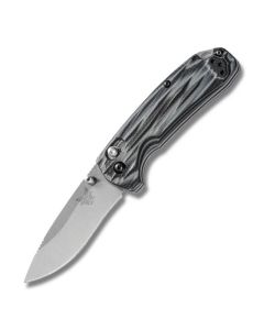 Benchmade Knives 15031-1 North Fork with Black and Gray G-10 Handles and Satin Finish CPM-S30V Steel 2.97" Drop Point Plain Edge Blade Model 15031-1