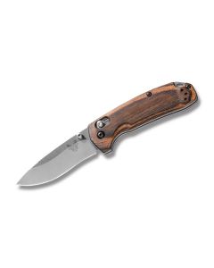 Benchmade North Fork with Stabilized Wood Handles and Stain Finish CPM-S30V Steel 2.97" Drop Point Plain Edge Blade Model 15031-2